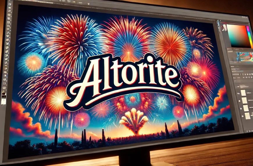 Altorite with fireworks to show the end of the year.